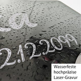 Acrylglas Tier Grabkreuz Schwarz - Text Lasergravur (Größe Wählbar)